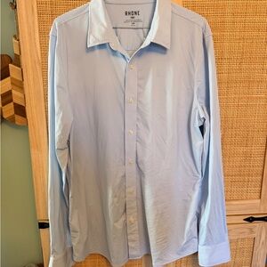 Rhone Men's Light Blue Shirt Excellent Condition Size Large